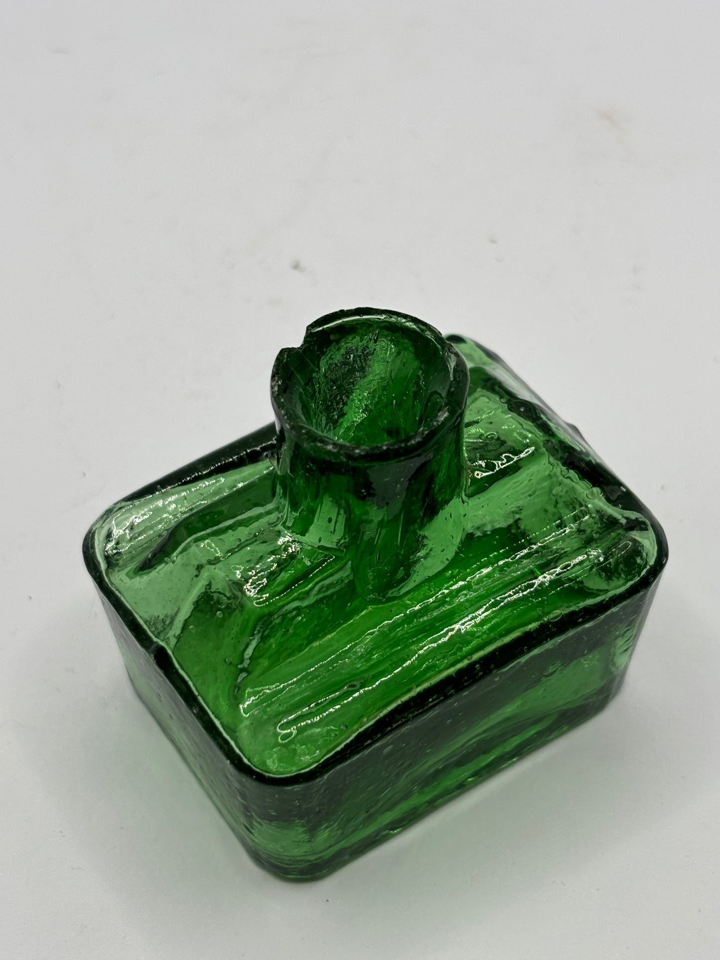 Old green inkwell