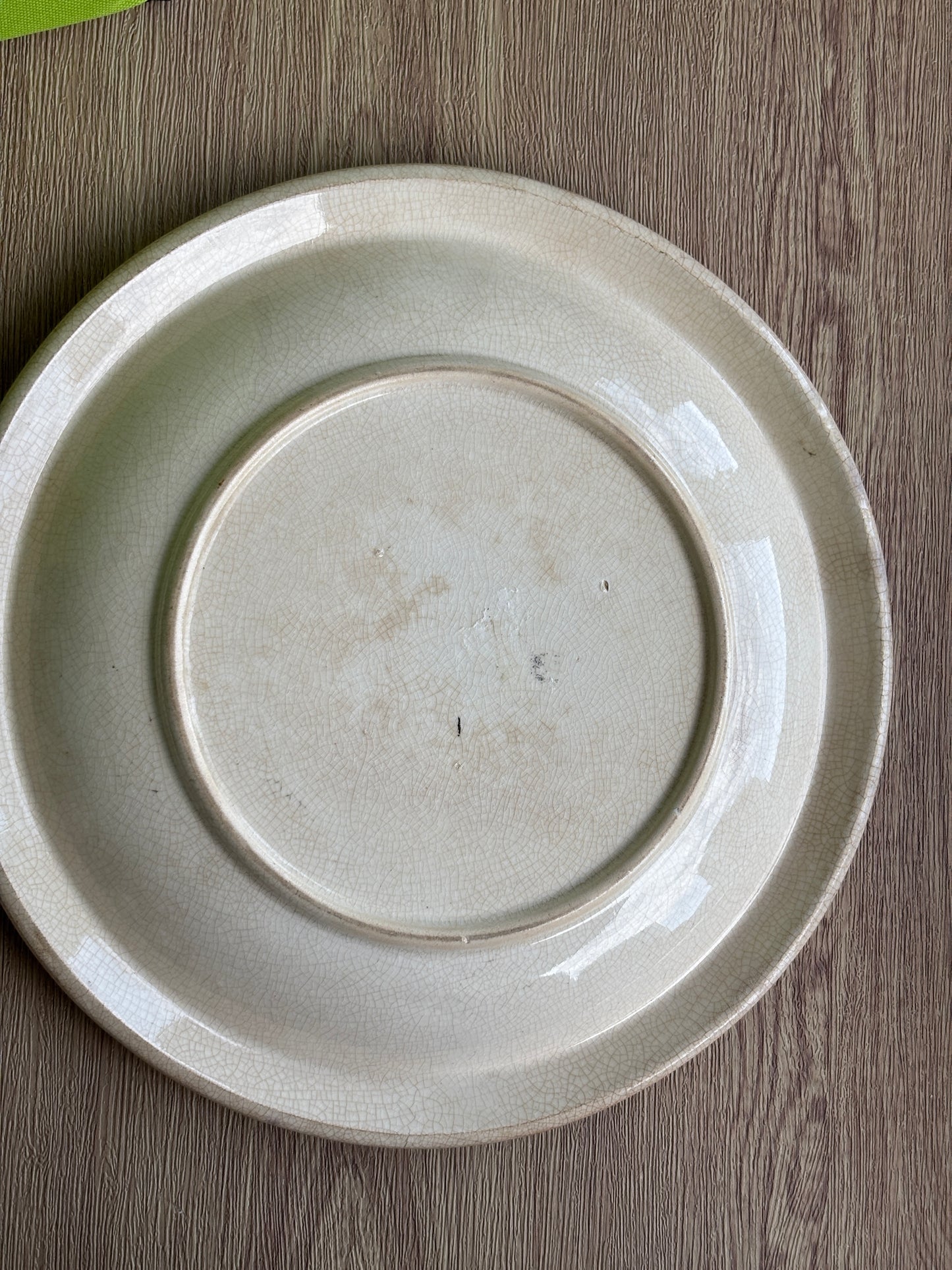 Vintage stained & crazed plate