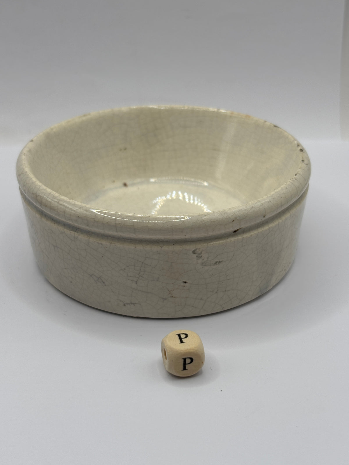 Old plain stoneware meat paste pot. Potted meat (P)