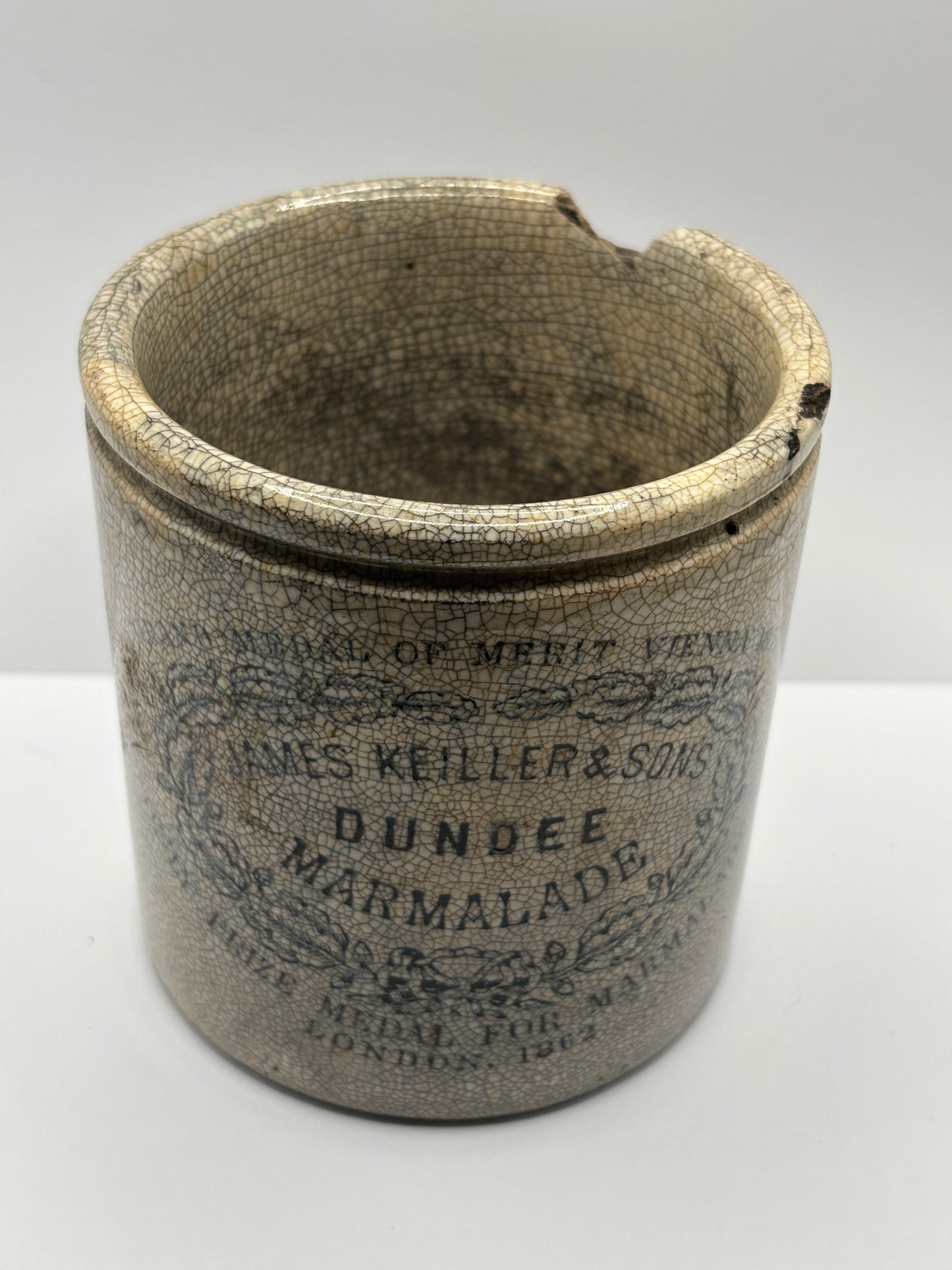 Old 1lb James Keiller Dundee marmalade jar