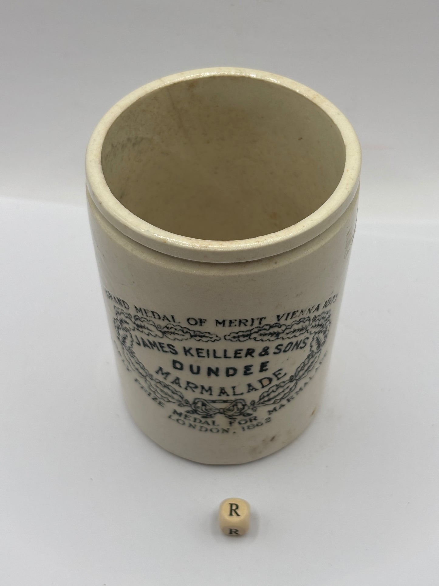 Old 1lb James Keiller Dundee marmalade Jar (R)