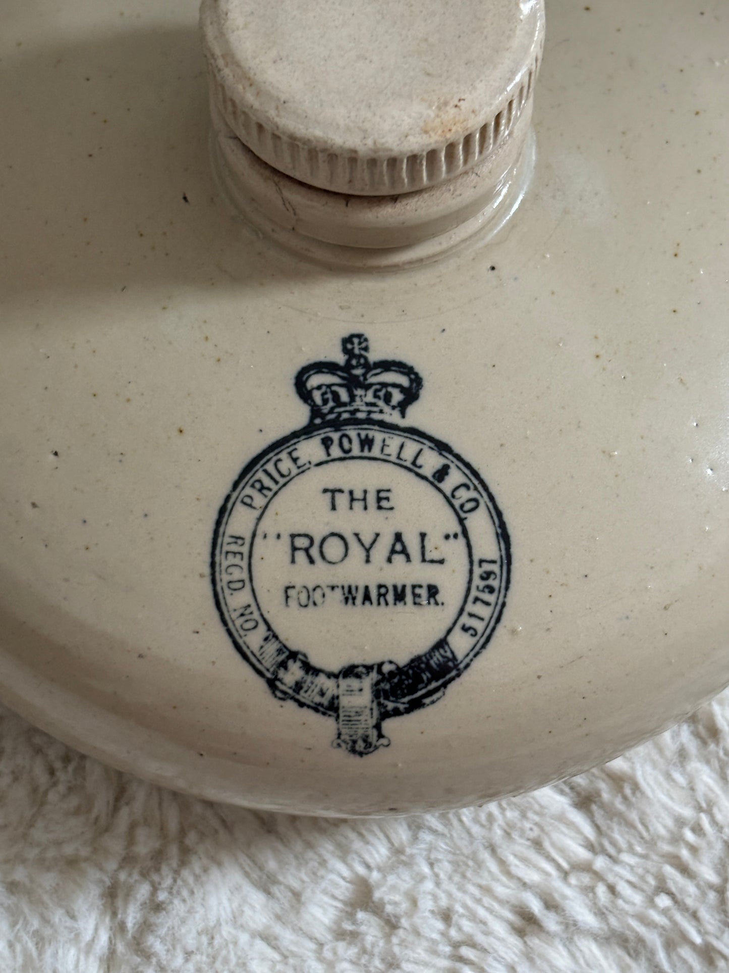 The Royal Footwarmer,Old stoneware footwarmer