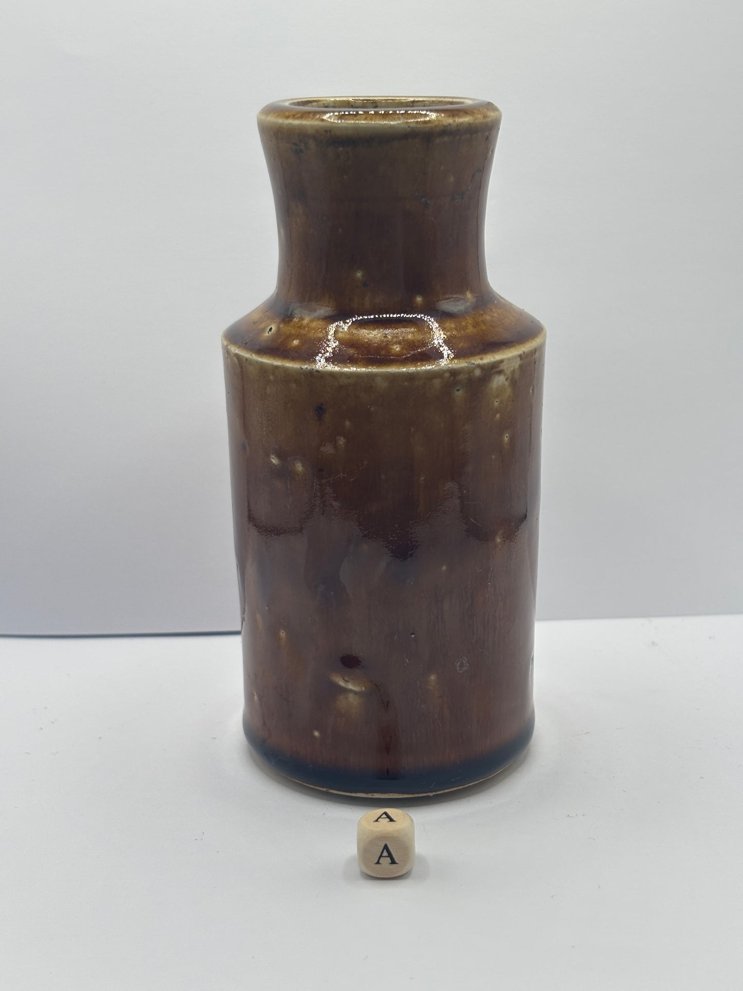 Old stoneware blacking pot (A)