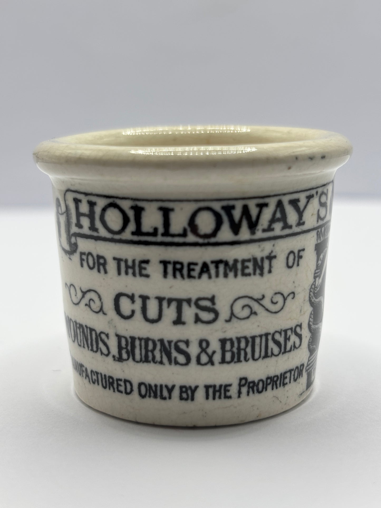 Old Holloways advertising ointment pot
