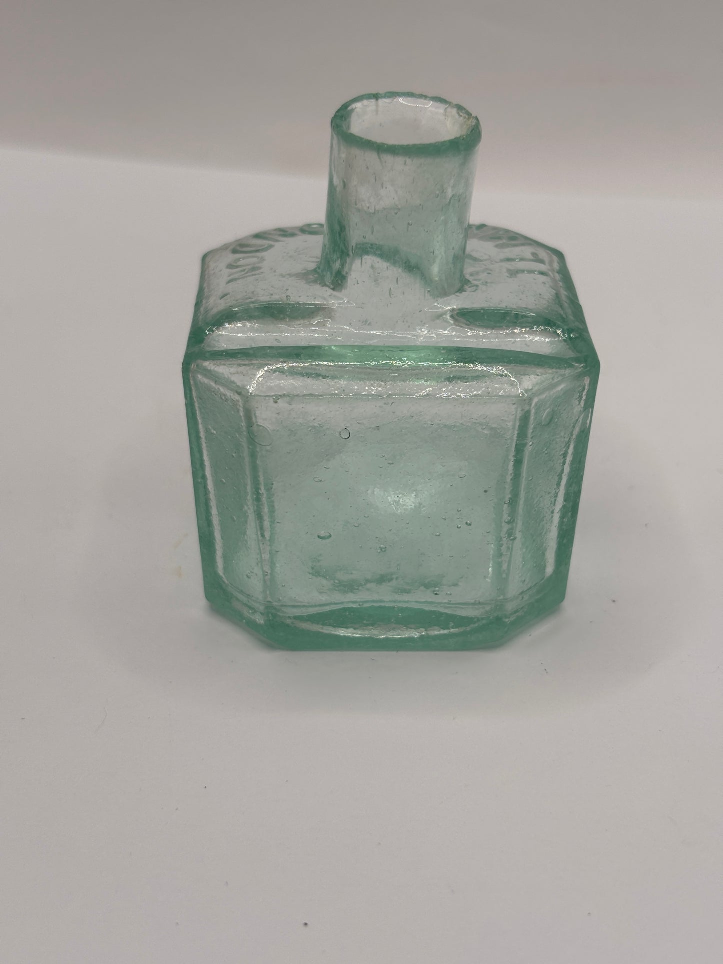 Old advertising ink, inkwell, ink bottle. Temple London