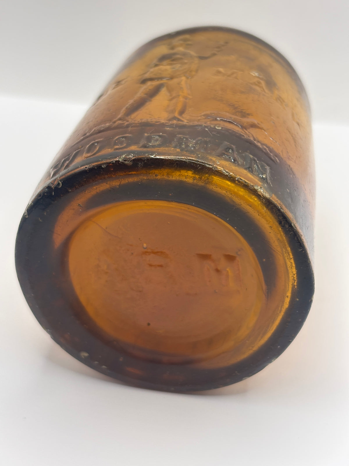 Old amber glass Middleton seltzer bottle