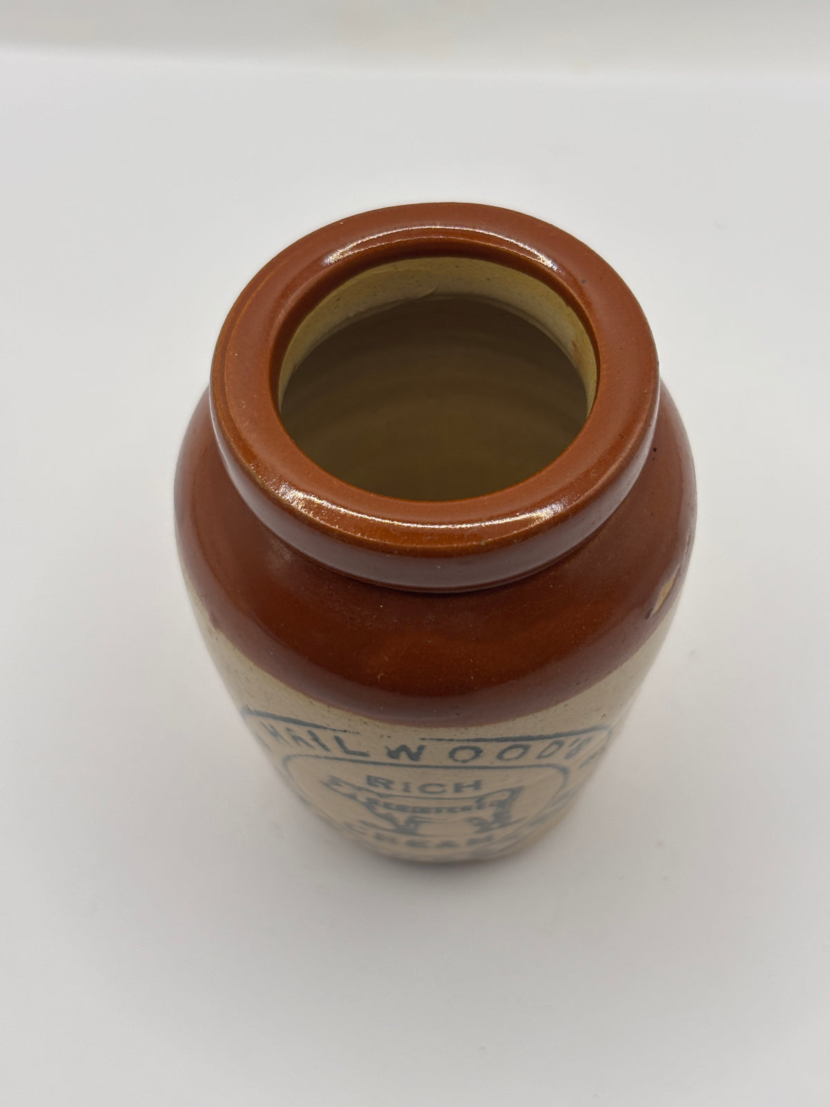 Old advertising cream pot, Hailwoods Manchester