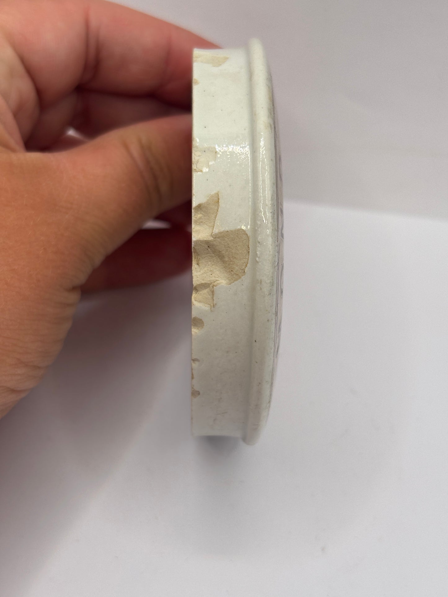 old advertising lid, Almond shaving cream