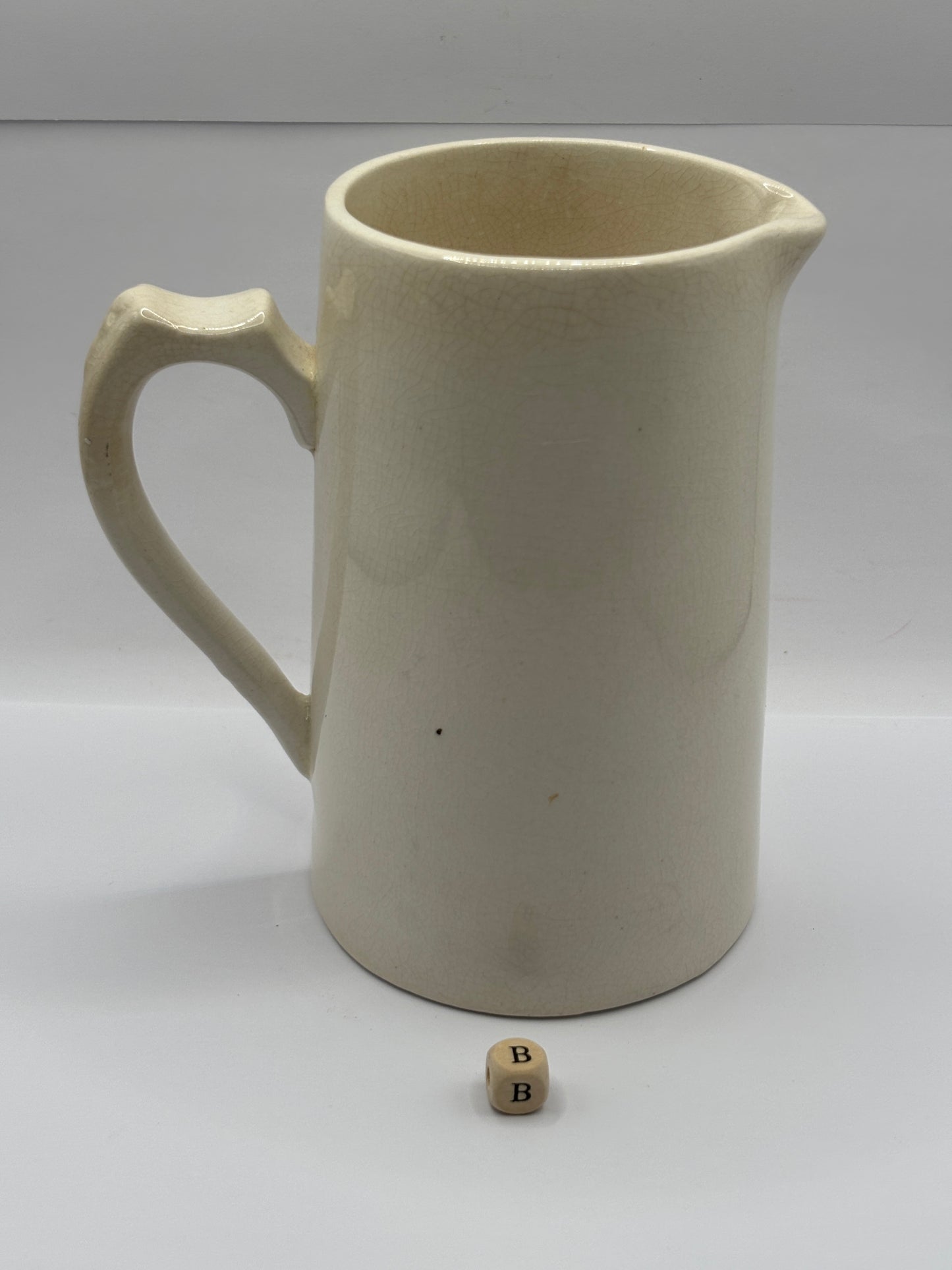 White vintage stoneware jug (B)