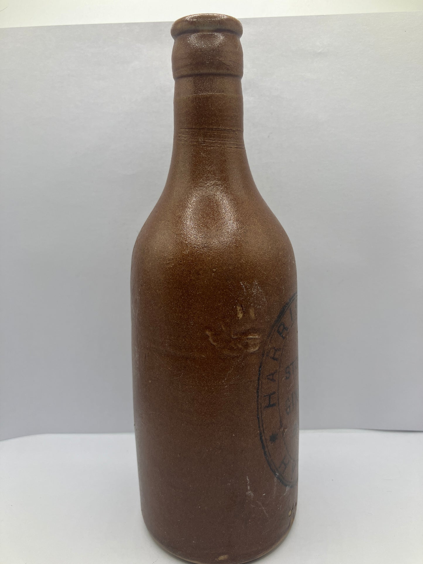 Brown stoneware ginger beer bottle, Harris & Co