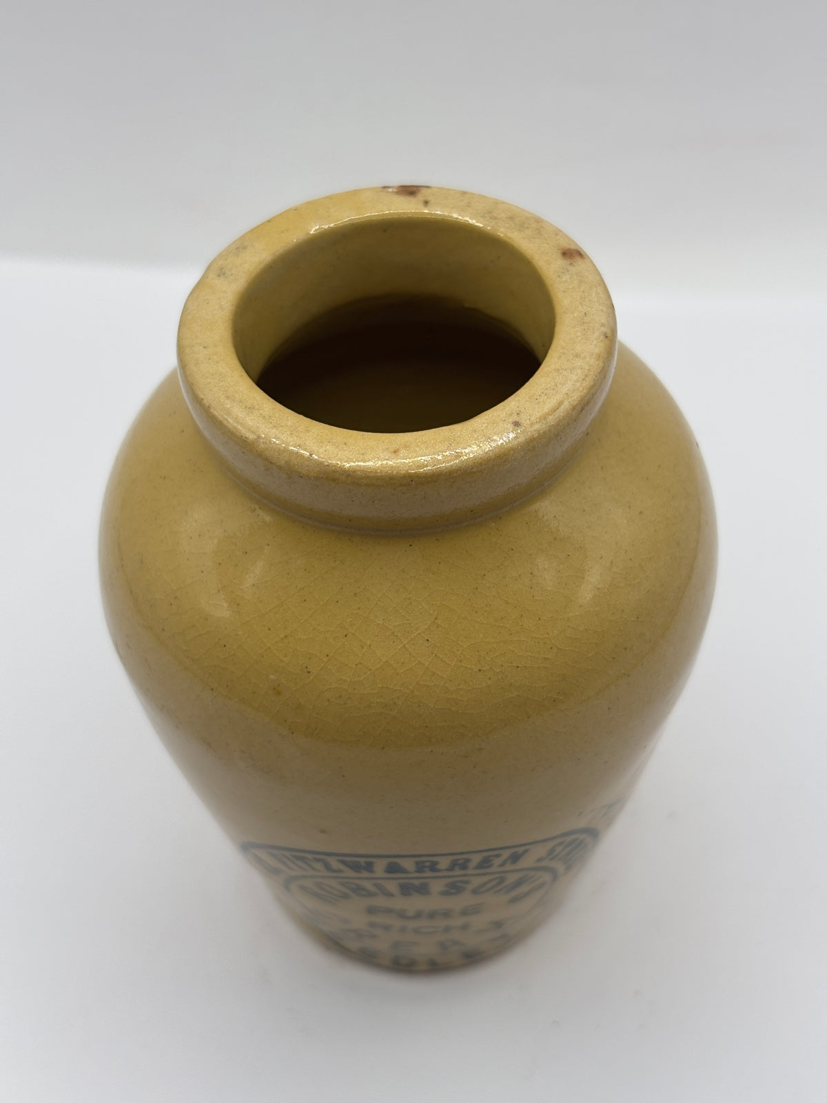 Old advertising cream pot, Robinsons pure rich cream, Seedley