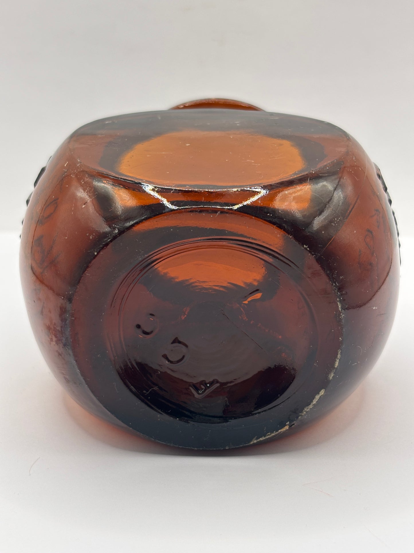 old amber glass marmite bottle 16oz