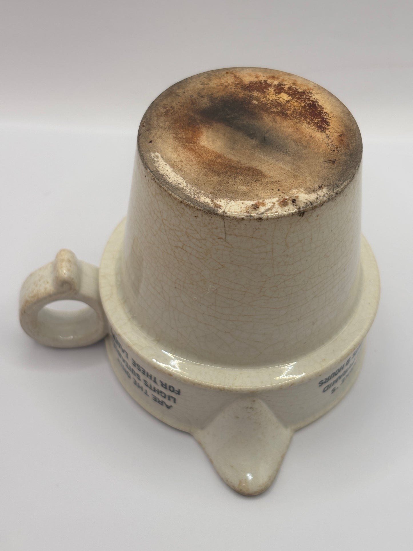 Old clarkes pyramid patent advertising night light jug