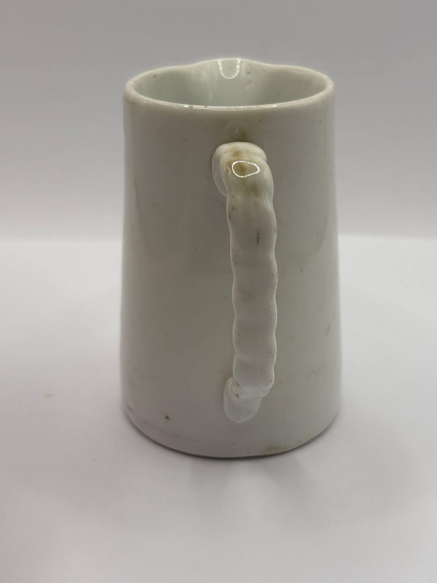 Old small white jug. 8cms