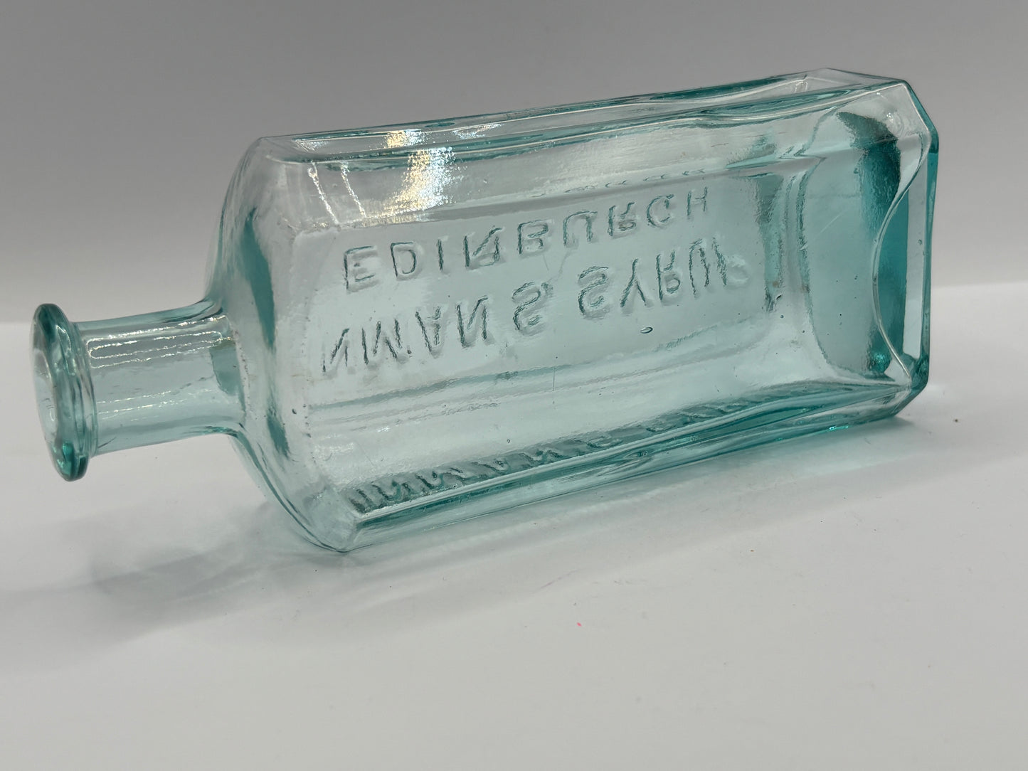 Old advertising chemist bottle, Inman’s syrup Edinburgh