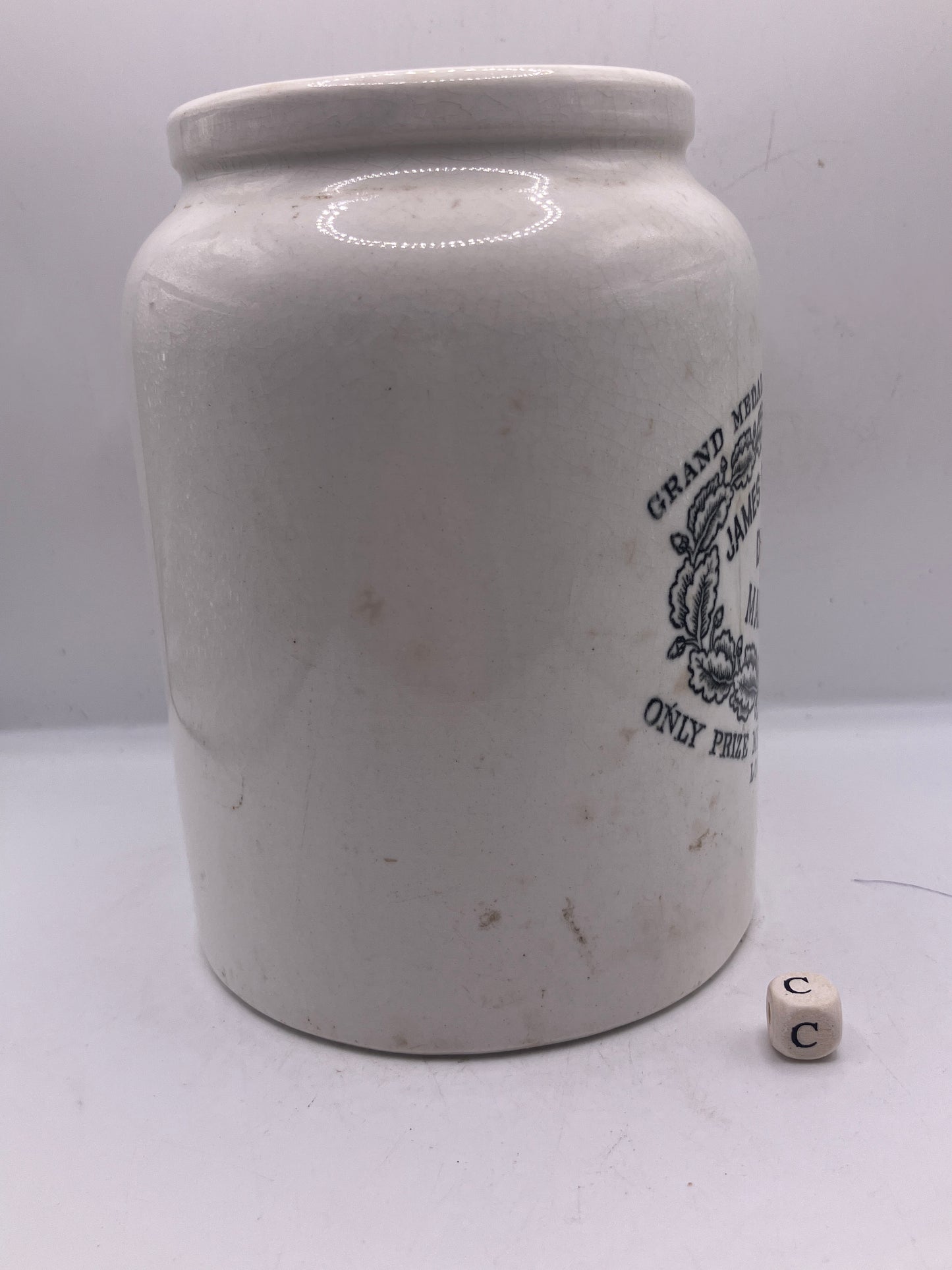 2lb James Keiller Dundee Marmalade jar, collared, rolled top