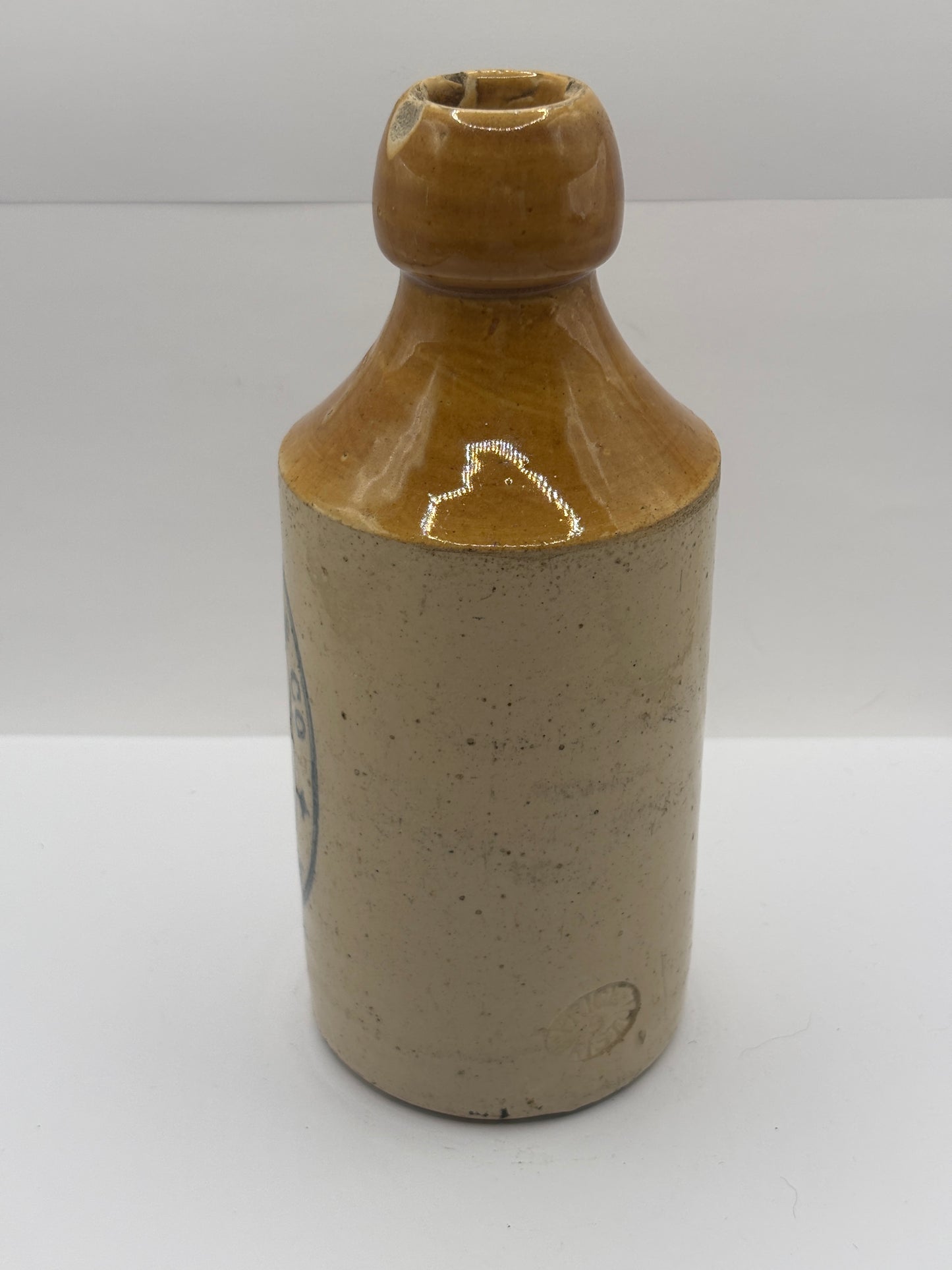 Old stoneware ginger beer bottle, Harston & Co, Leeds