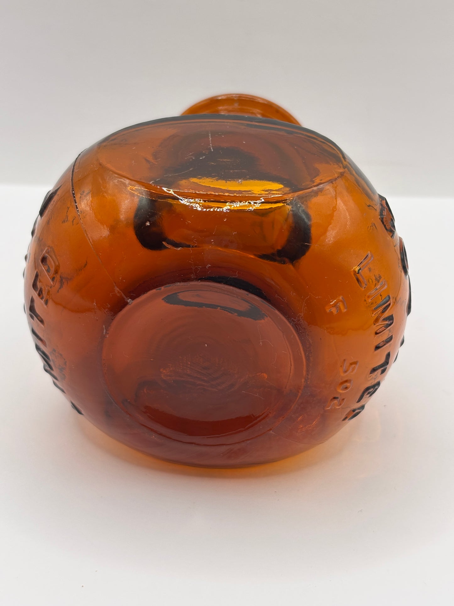 old amber glass bovril bottle 16oz