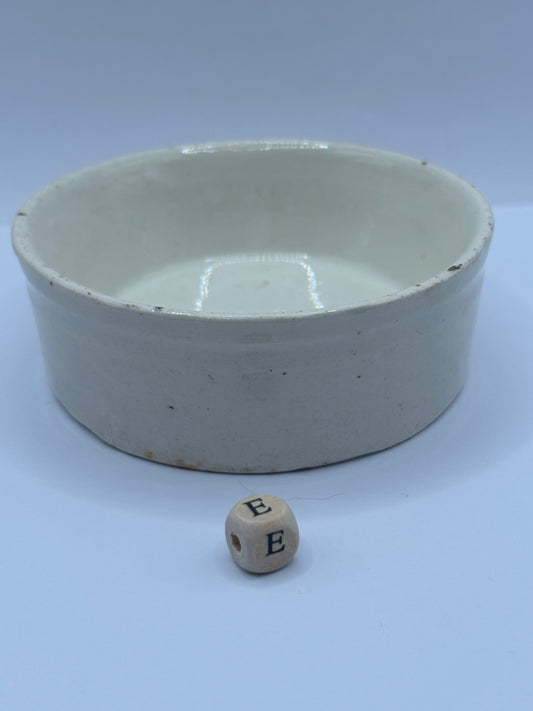 Old plain stoneware meat paste pot, potted meat (E)