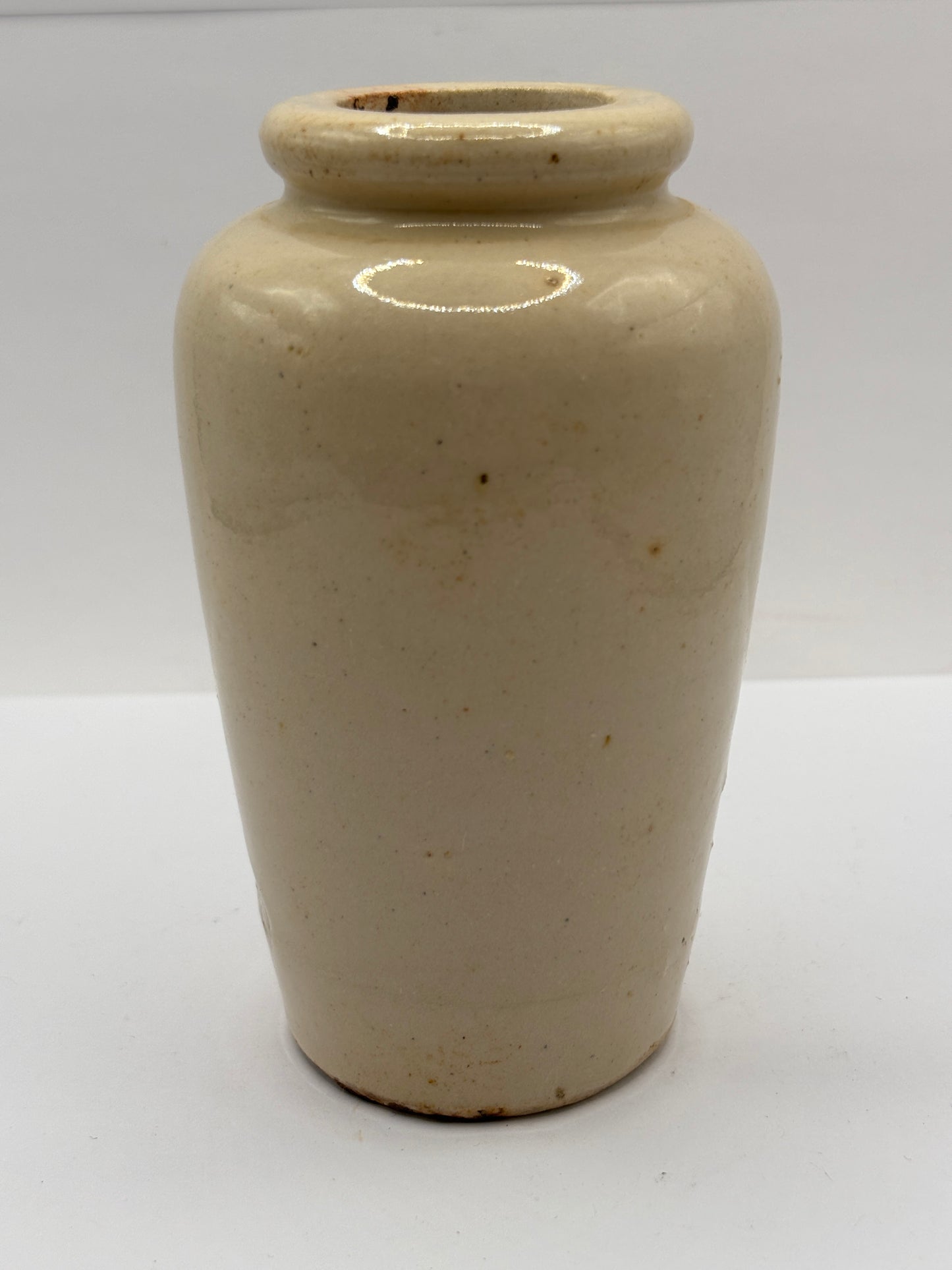 Old stoneware advertising cream pot, cream o’galloway Stranraer.