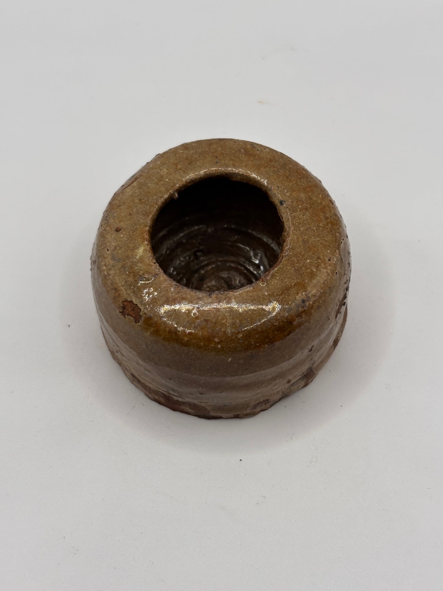 Early small salt glaze dish