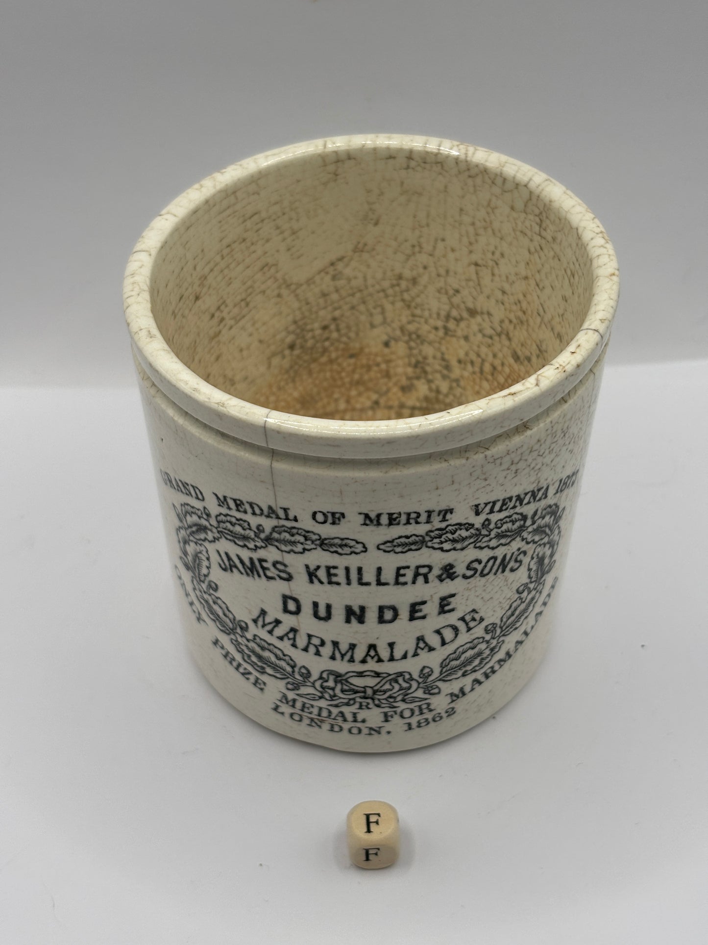 Old 1lb James Keiller dundee marmalade jar (F)