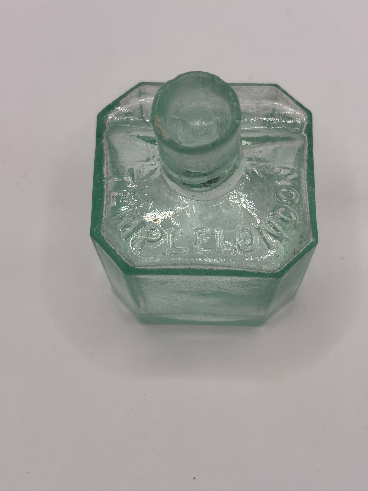 Old advertising ink, inkwell, ink bottle. Temple London