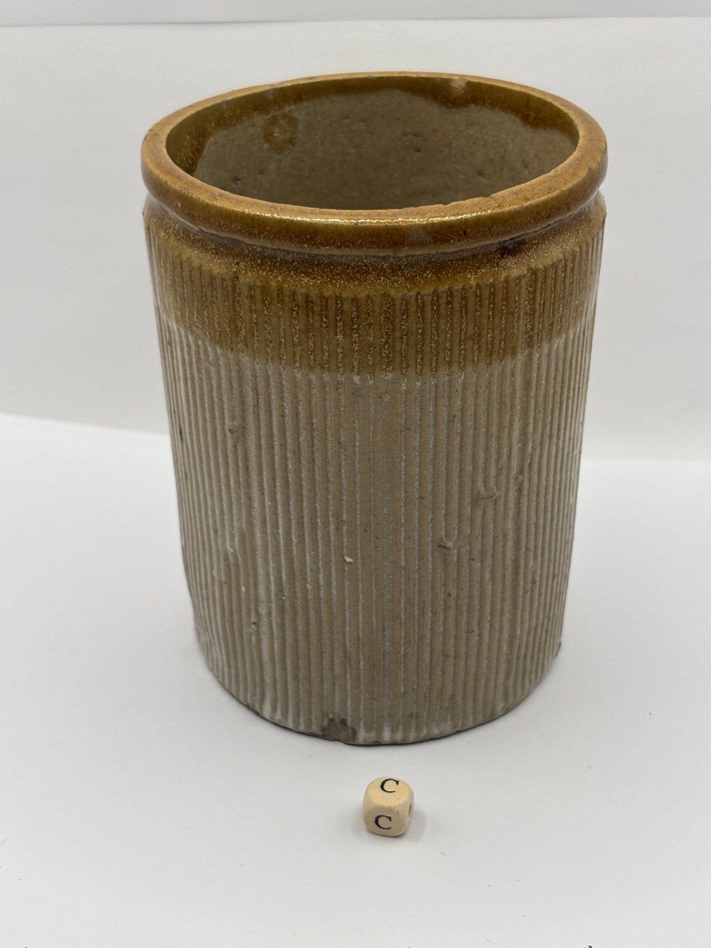 Old 2lb brown top jam & marmalade pot (C)