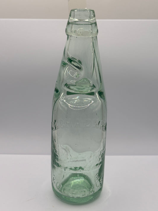 Old pictorial Rochdale codd bottle. Marble bottle