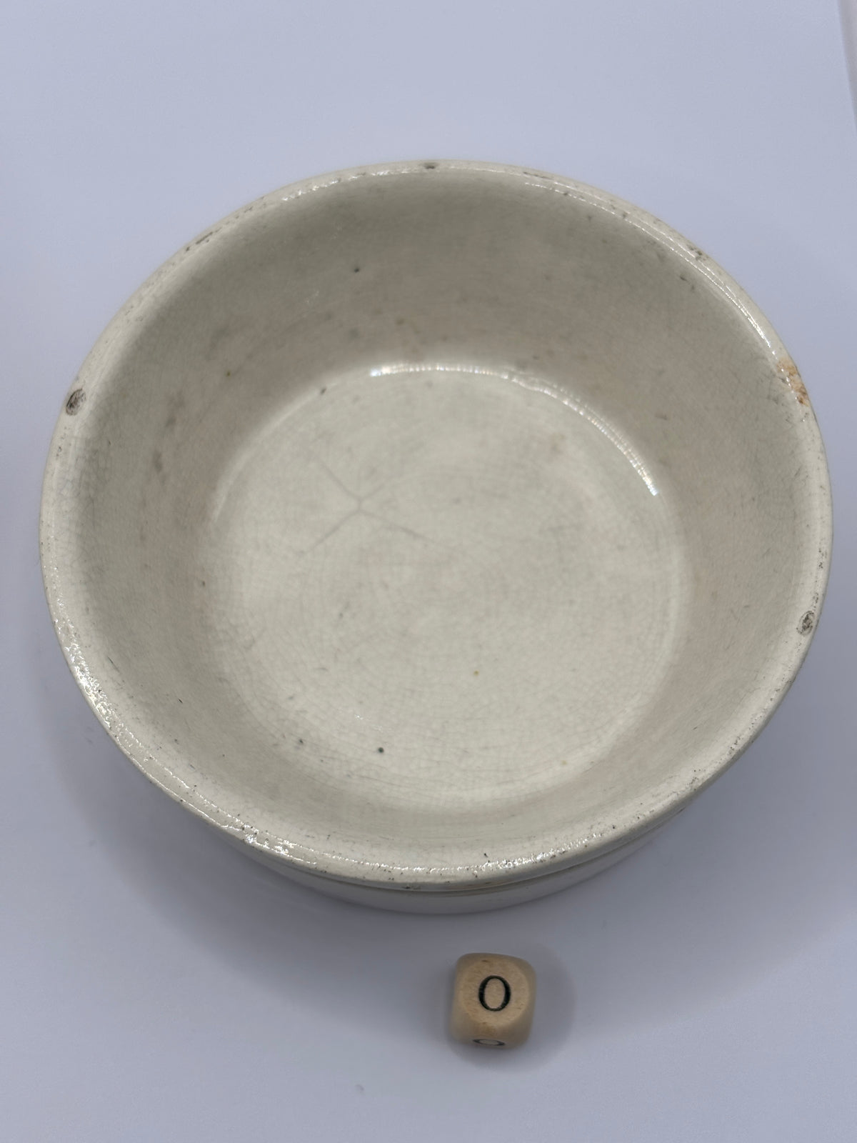 Old plain stoneware meat paste pot. Potted meat (o)