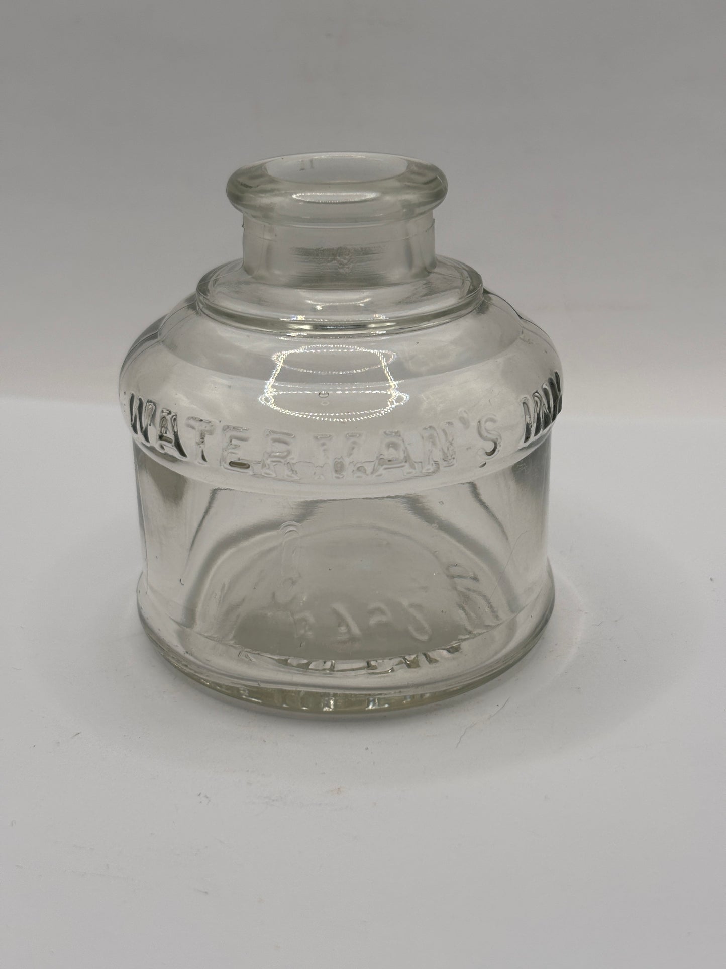 Old advertising inkwell,ink bottle. watermans ink