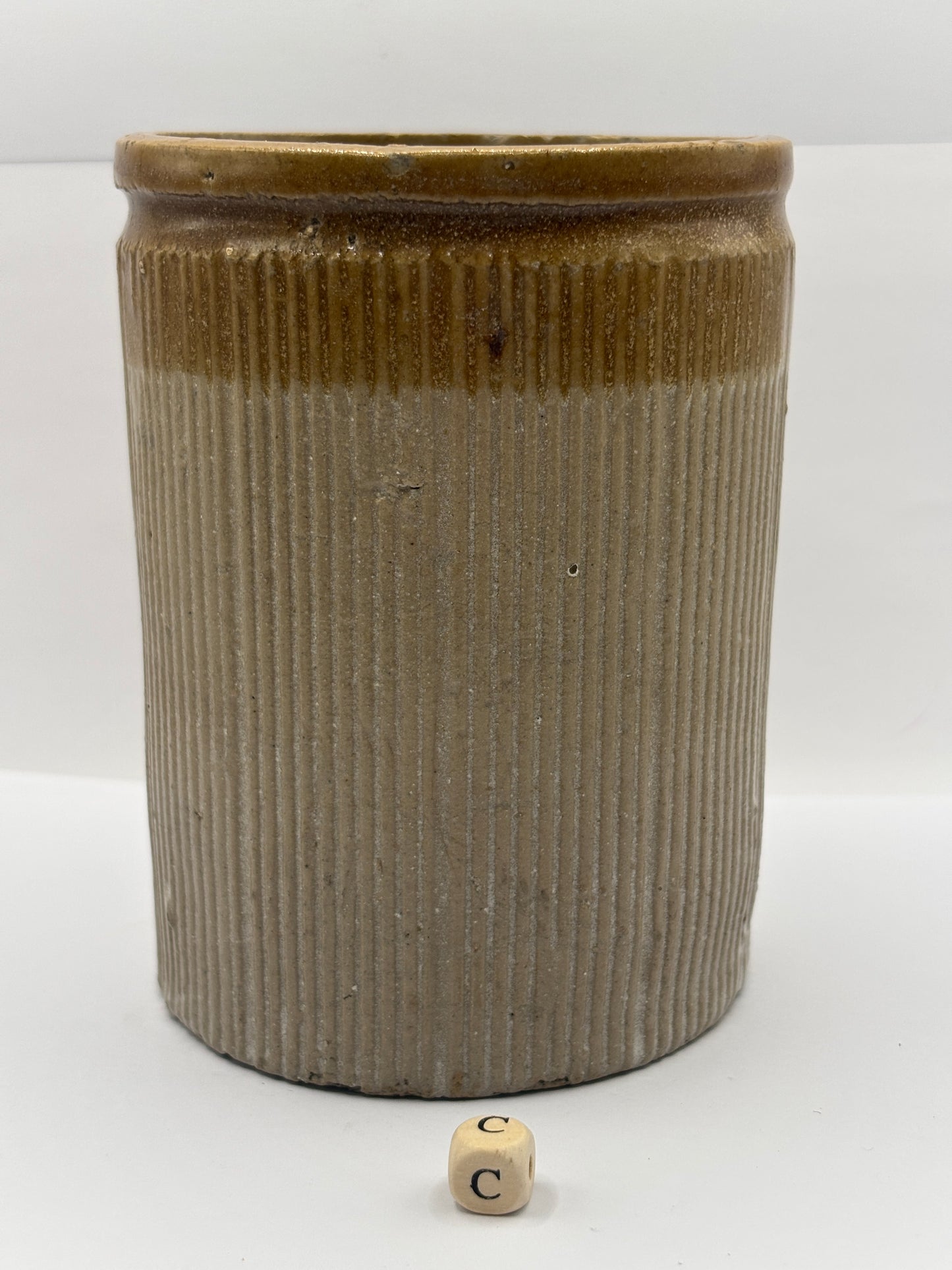 Old 2lb brown top jam & marmalade pot (C)