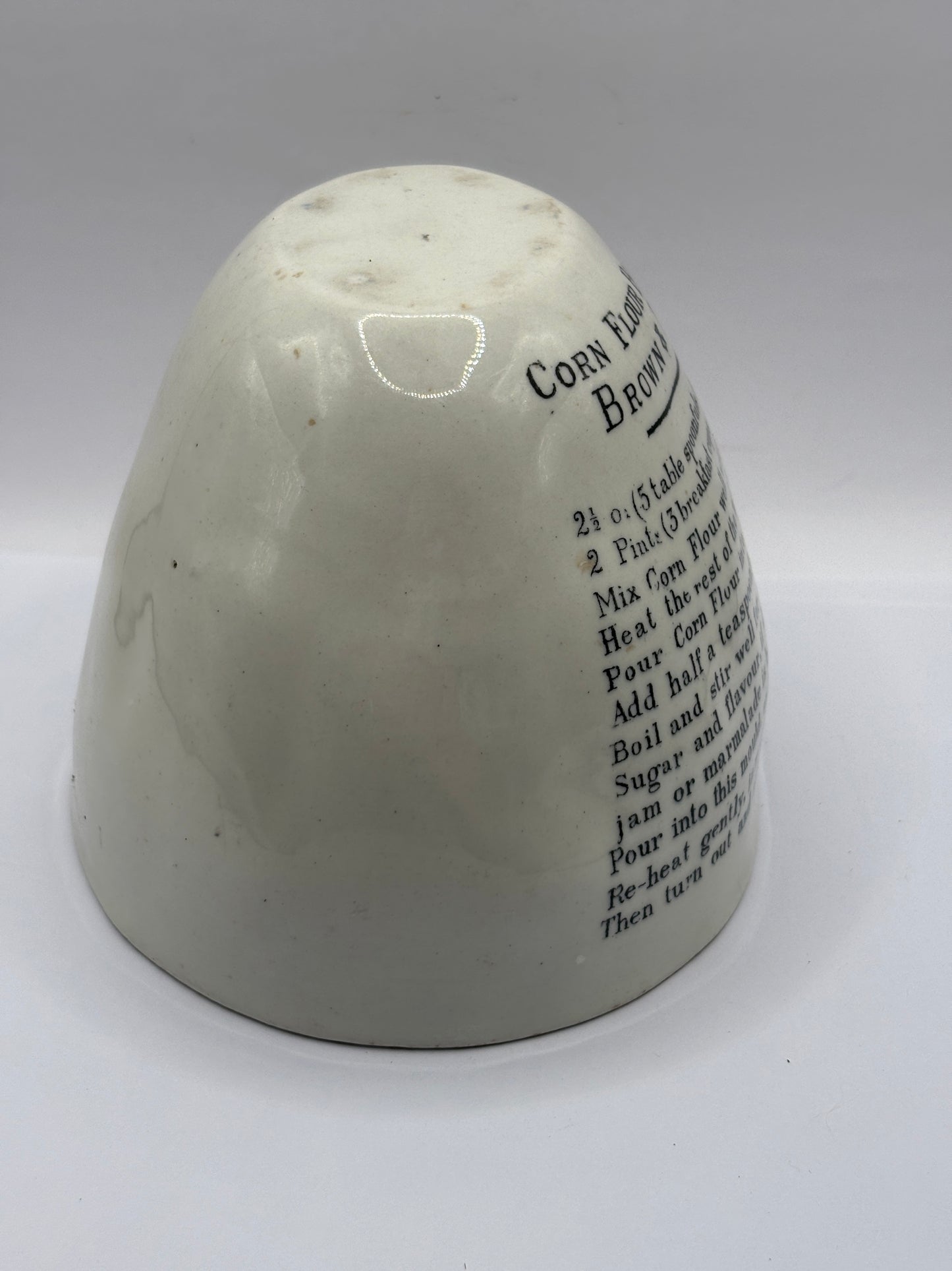 Old advertising blanc mange, Brown & Polsons, mould