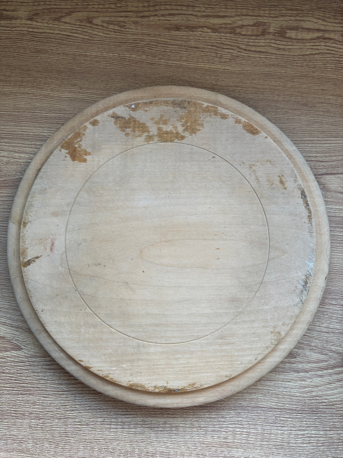 Old wooden carved bread board
