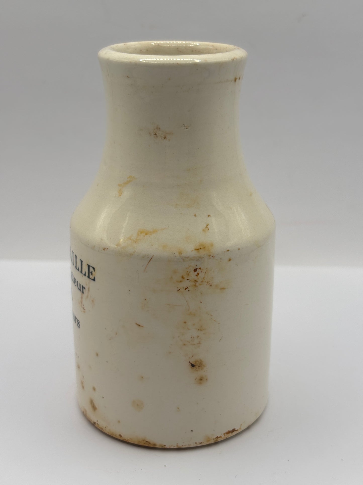 Old advertising French mustard jar, Moutarde de maille