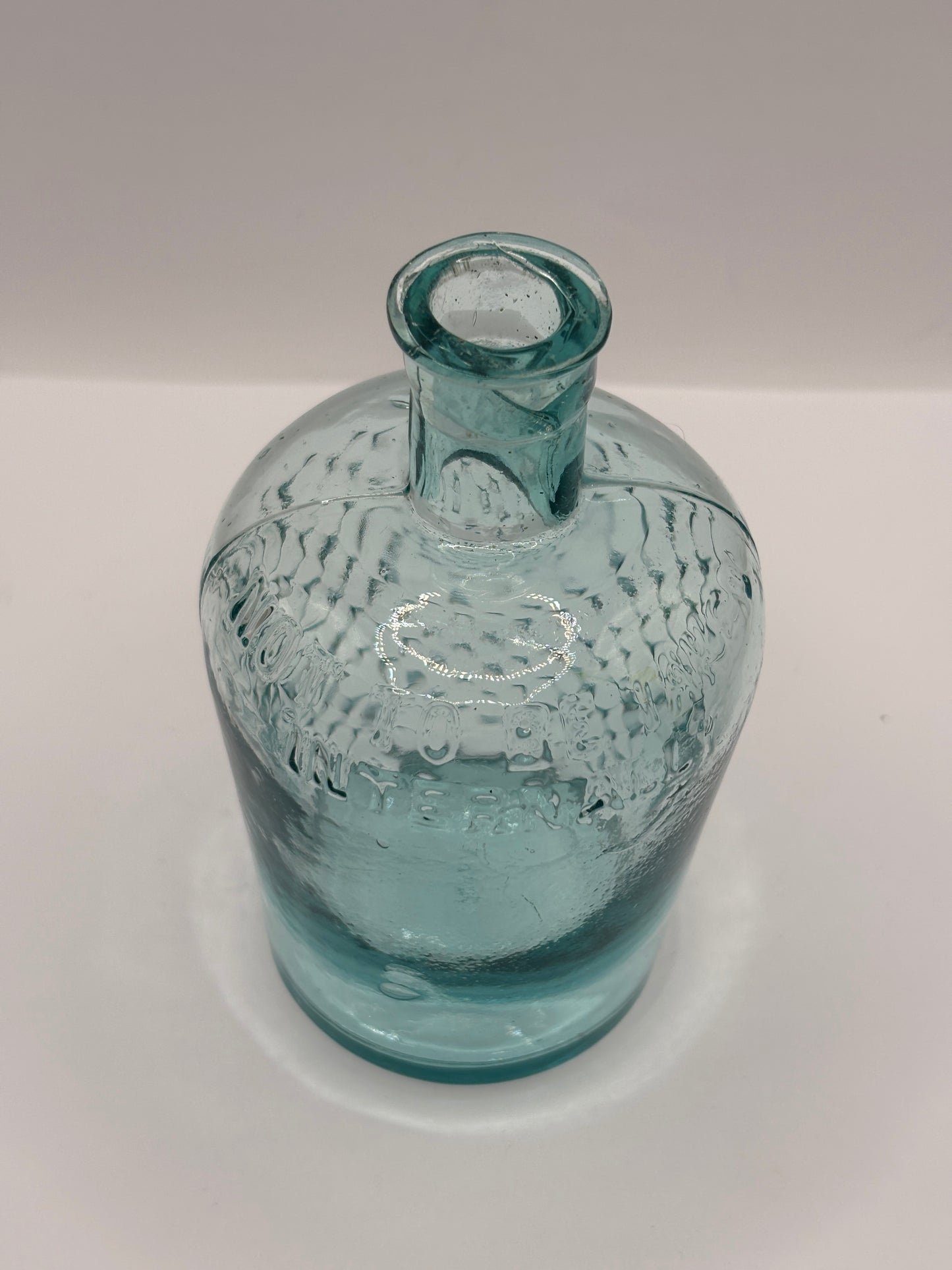 Old aqua glass lysol bottle, not to be taken internally