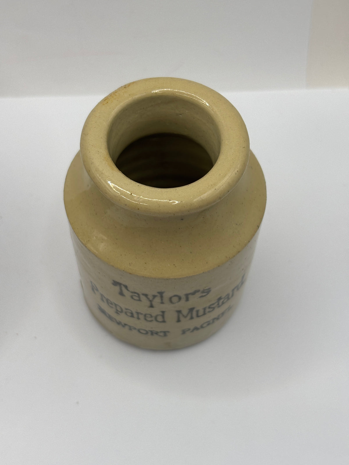 Old advertising jar, Taylors prepared mustard. 8.5cms