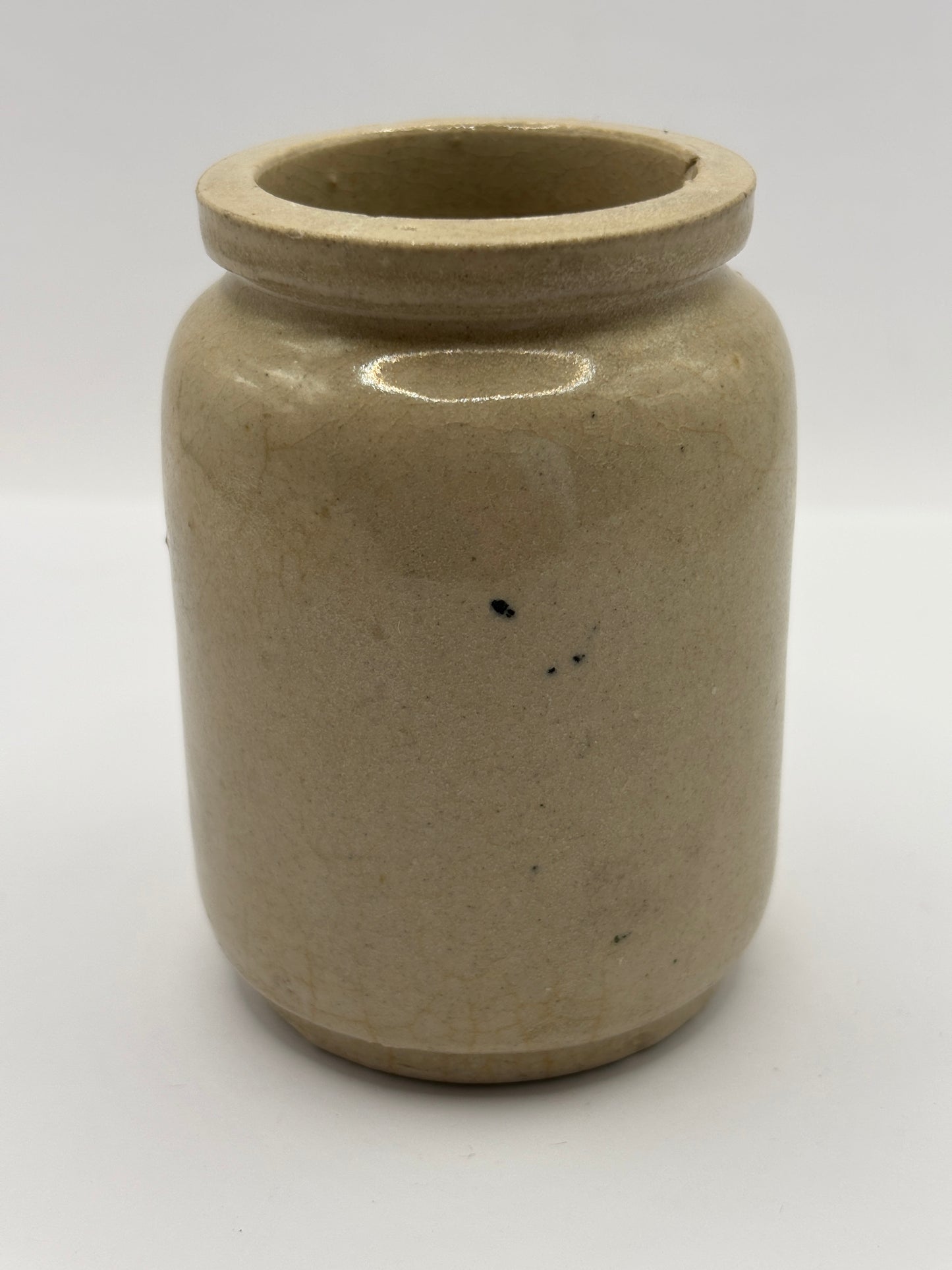 Old mini stoneware advertising Numol jar. The lecithin food for malnutrition 8cms