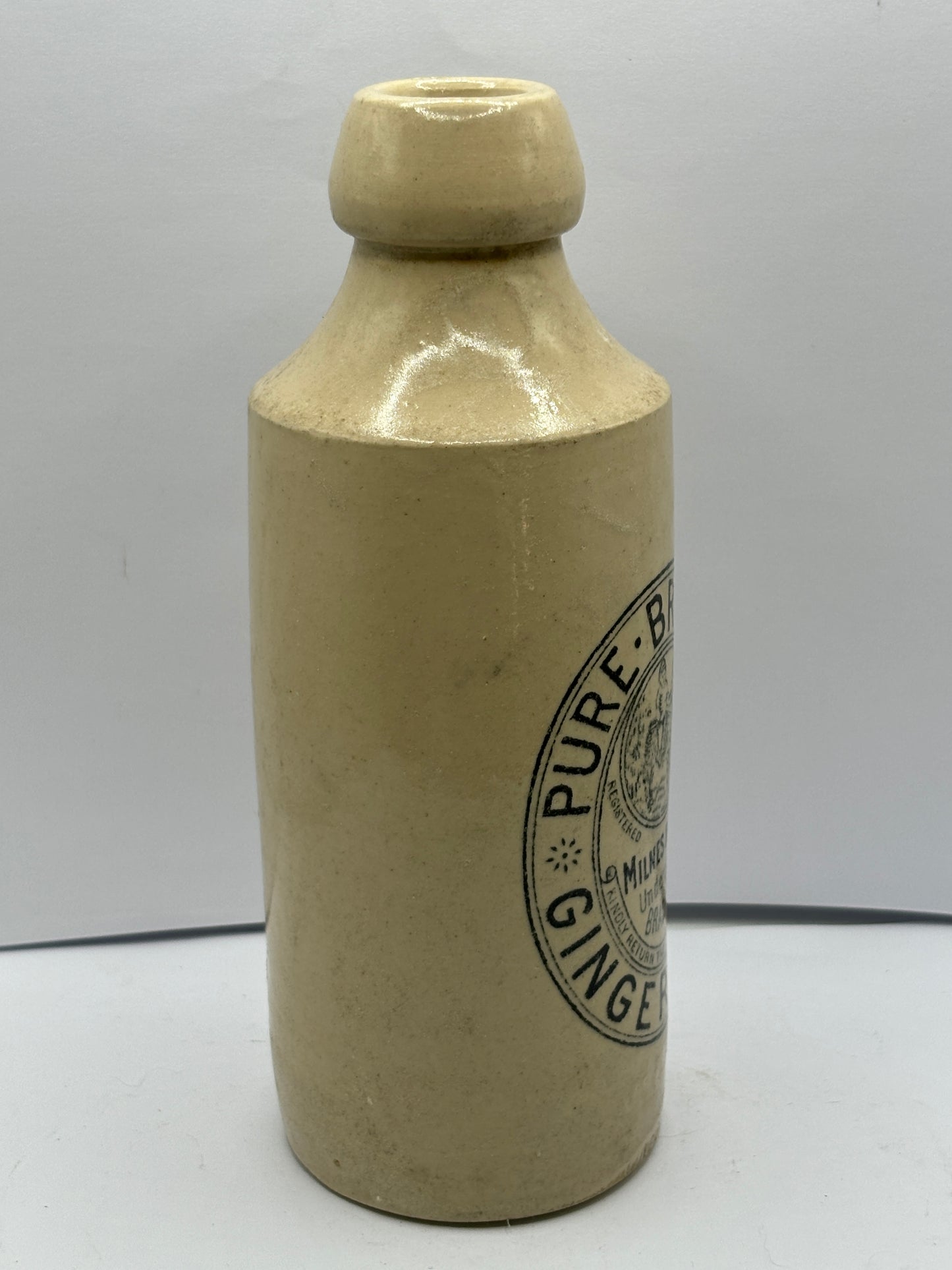 Bradford ginger beer bottle, Milnes & Son