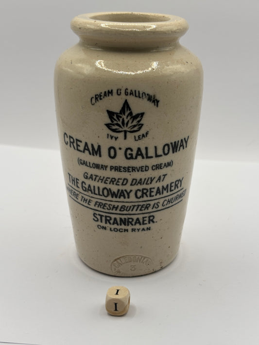 Old advertising cream pot,cream o’ Galloway (i)