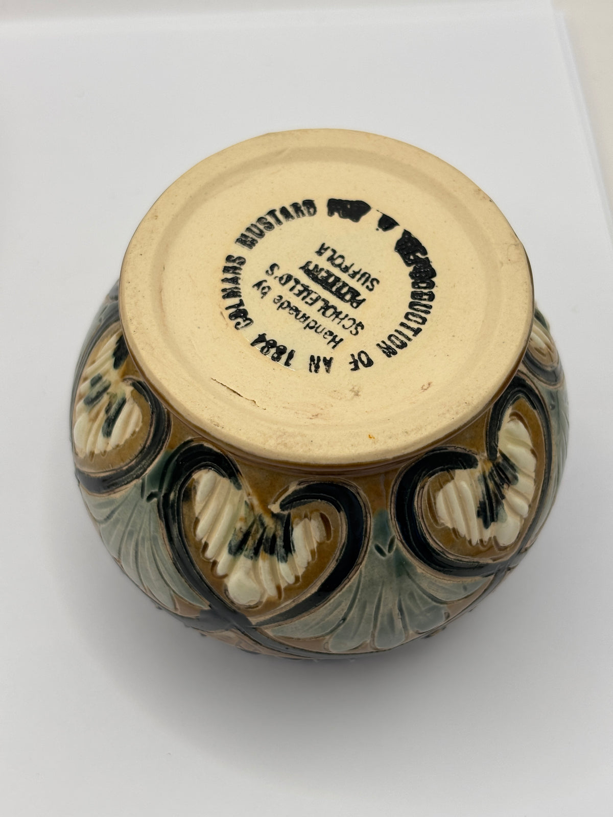 Vintage colmans mustard advertising jar