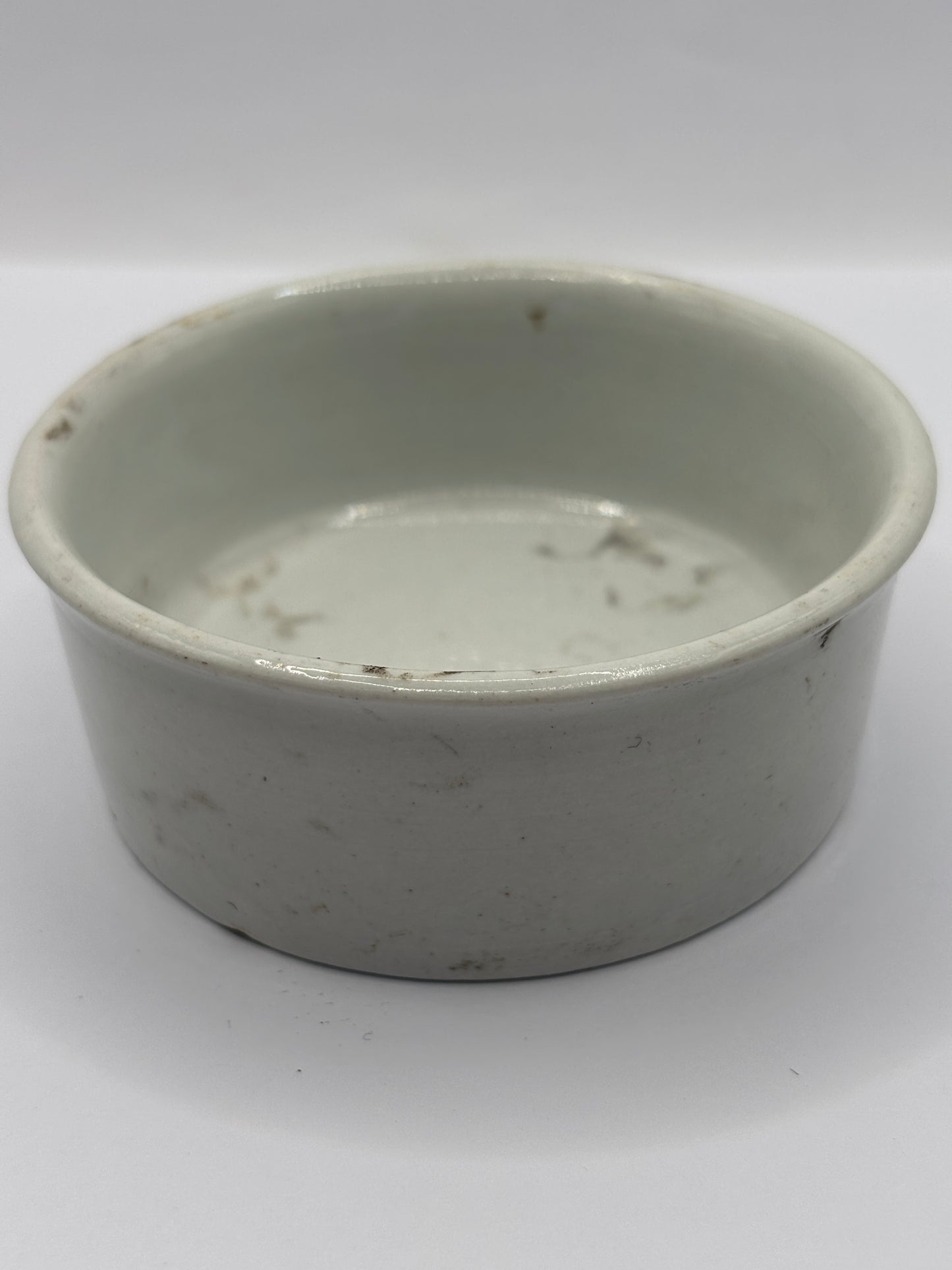 Old brown print cramptons advertising meat paste pot. Home made potted meat