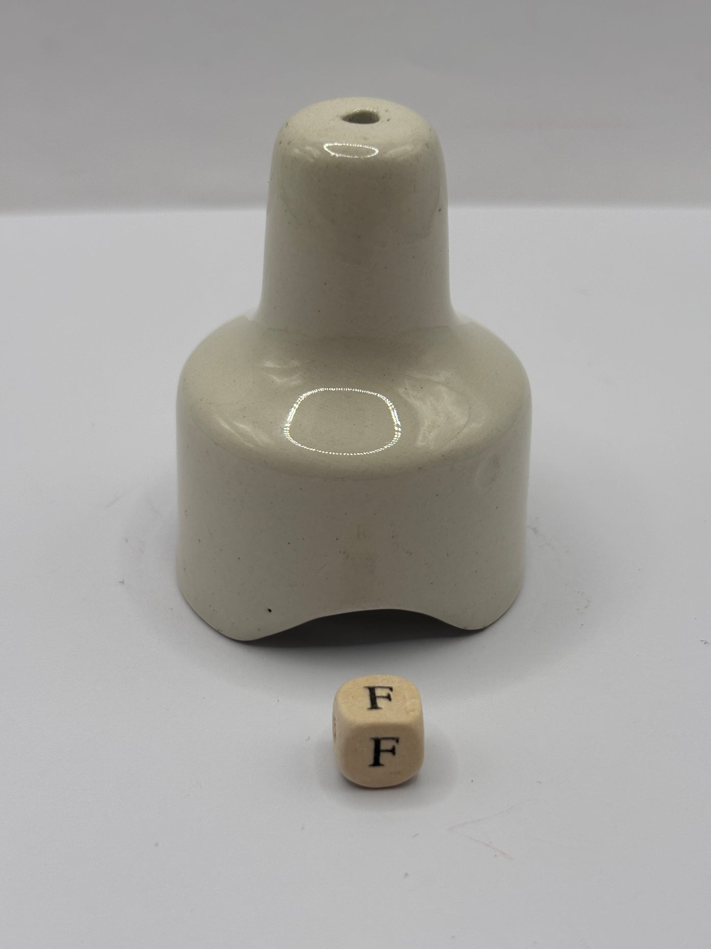 Vintage stoneware pie funnel (F)