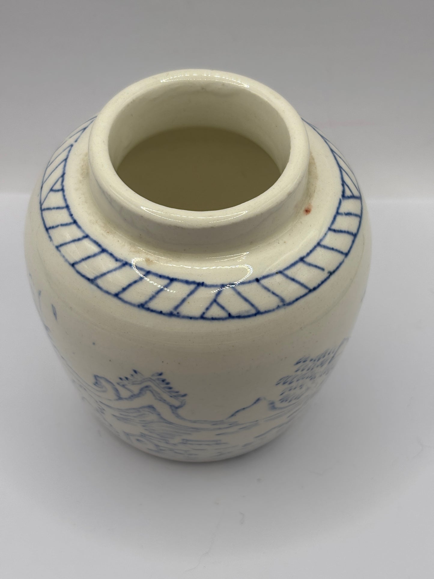 Old stoneware chinese ginger jar