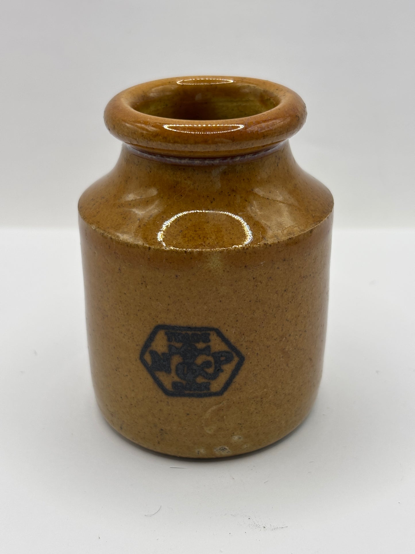 Old small sized advertising jar, Taylors prepared mustard. 7.5cms