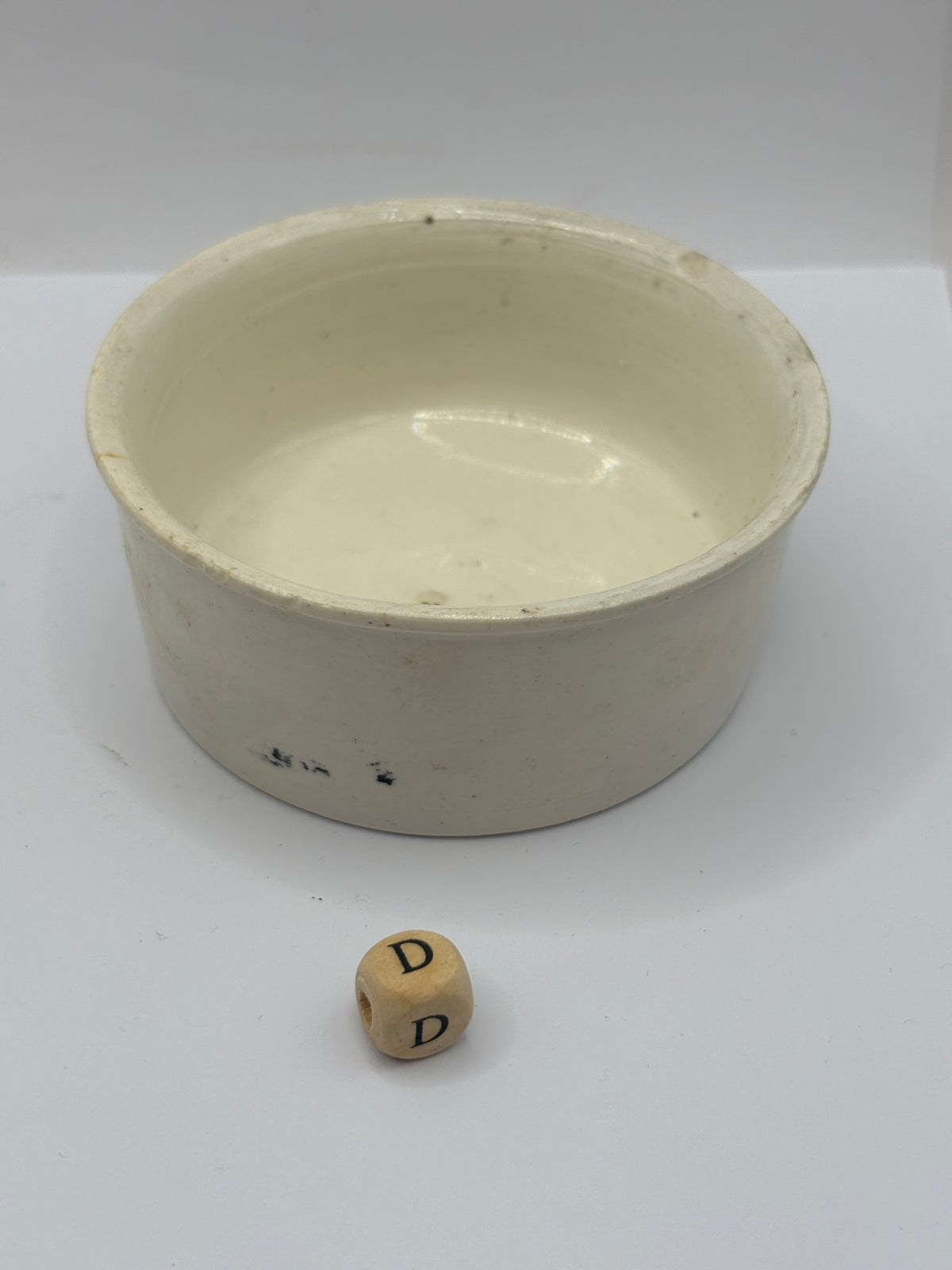 Old advertising meat paste pot, Plumtree home potted meats (D)