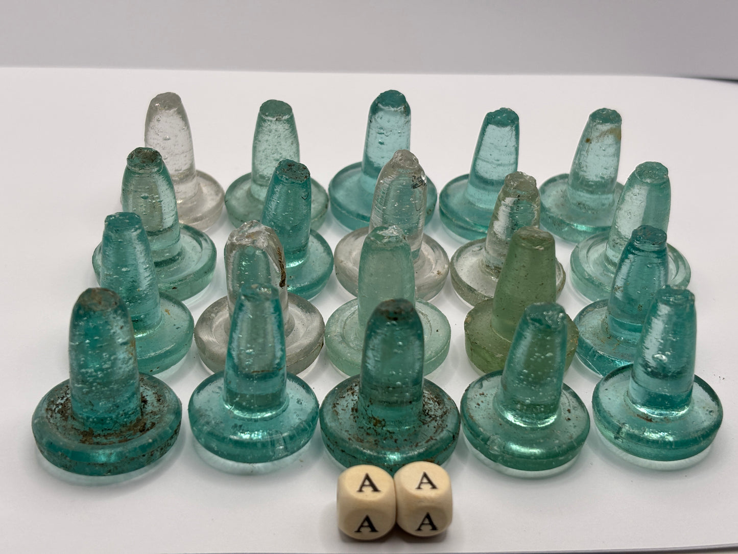 20 old glass bottle stoppers