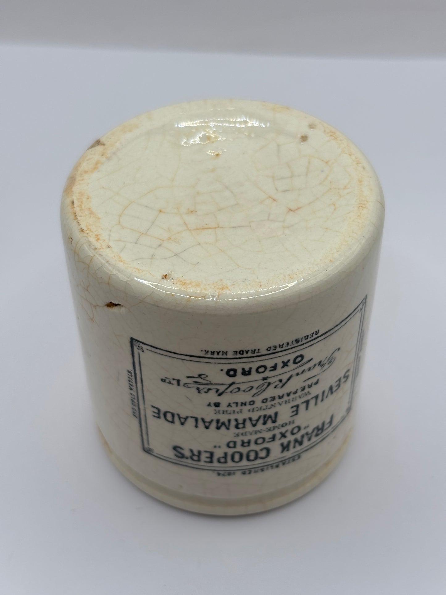 Old sample size Frank Cooper marmalade Jar