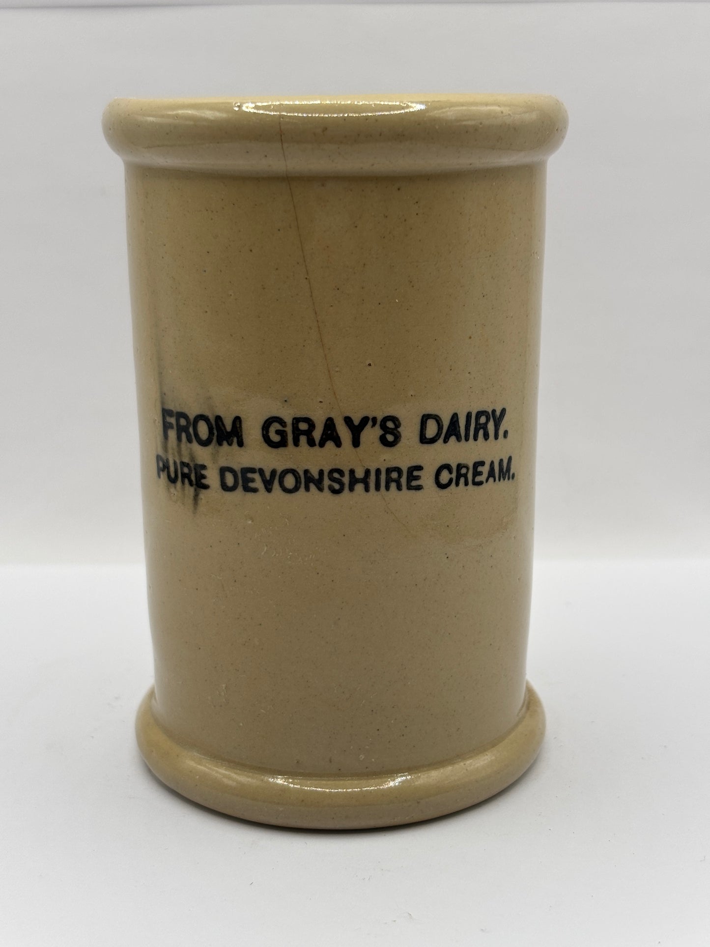 Old advertising cream jar, Grays dairy Devonshire cream