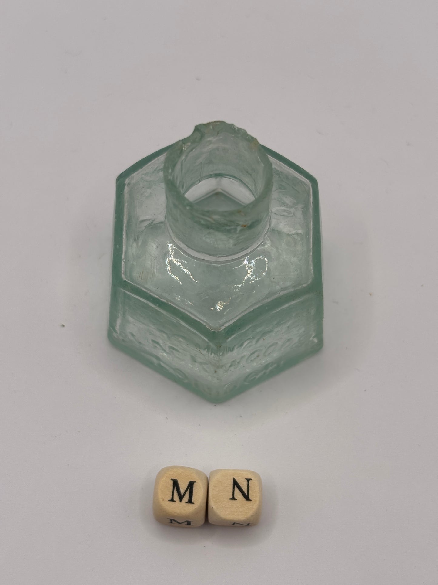 Old advertising inkwell, Blackwood & Co London. Inkwell, ink bottle